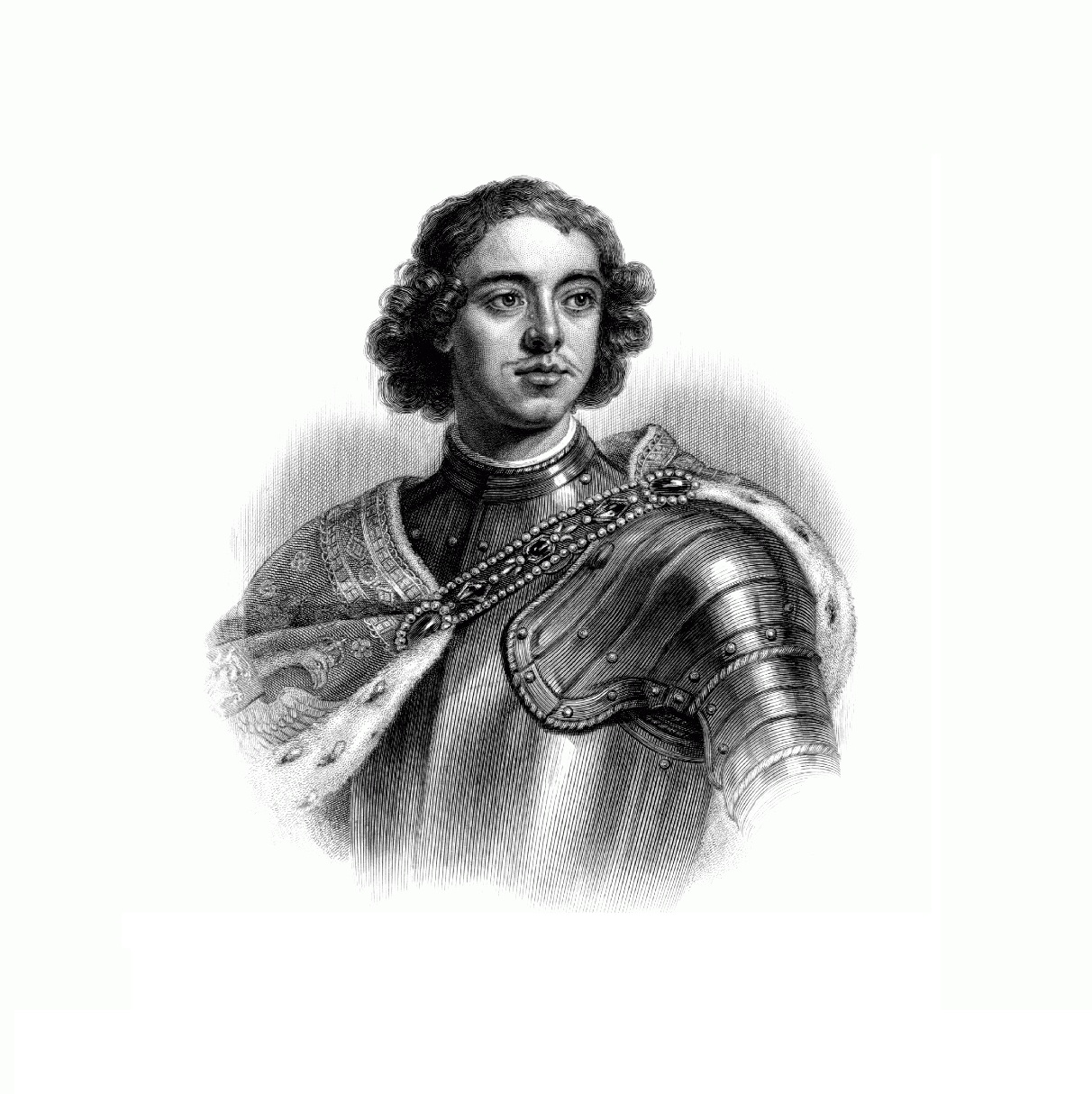 Гравюра портрет Петра Великого